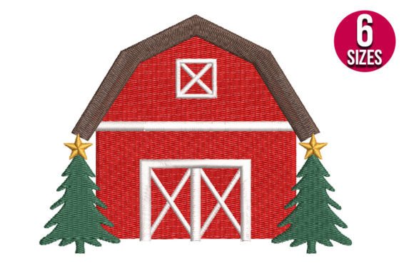 Christmas Barn: A Cozy, Craft-Ready Embroidery Design