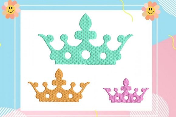 Cute Crown Embroidery Design