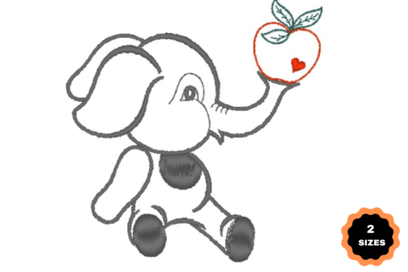Cute Elephant with Apple: A Seasonal Embroidery Review