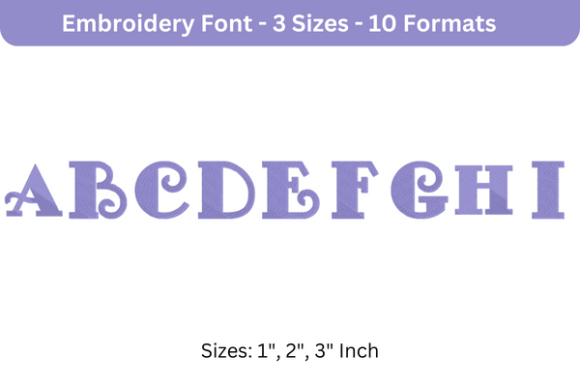 Fancy Pants Font a to I: A Holiday Embroidery Staple