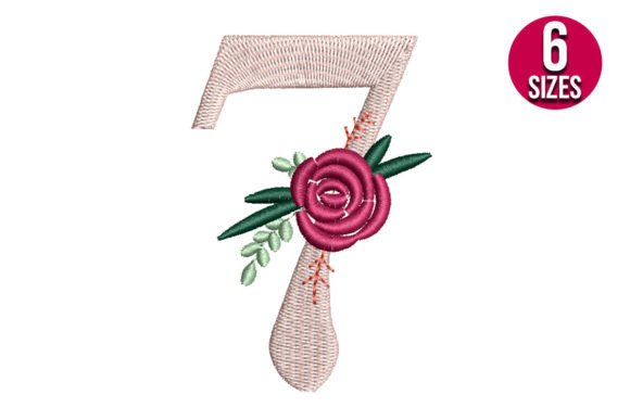 Floral Number 7: A Thoughtful Embroidery Choice for Birthday Keepsakes