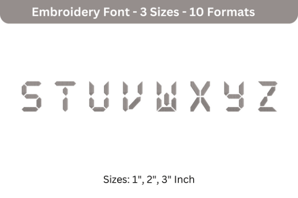 LCD Font S to Z: Clean, Crisp Embroidery for Boutique Apparel