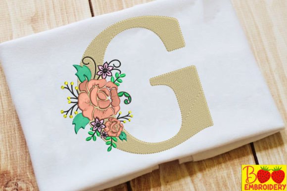 Letter G and Flower: A Seasonal Monogram with Heart