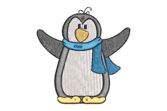 Penguin with Scarf: A Cozy Holiday Embroidery Staple