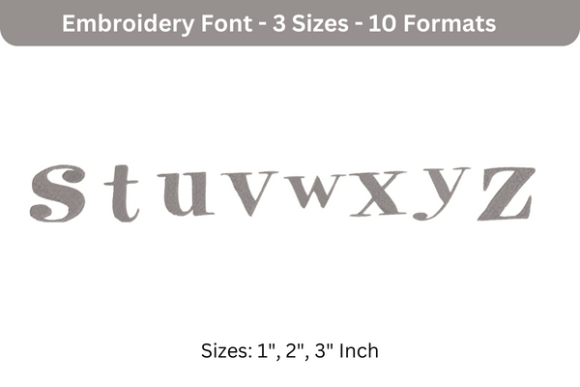 Pixie Font S to Z: A Delicate, Festive Touch for Holiday Embroidery