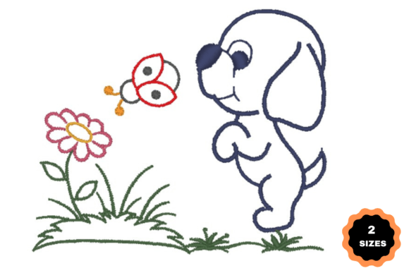 Puppy with Ladybug: A Seasonal Stitch Worth Stocking