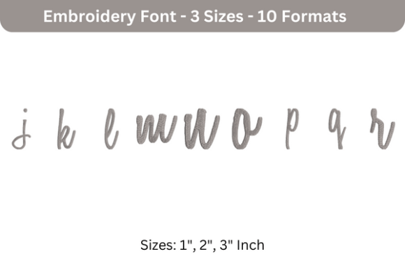 Sweet Bee Font Lowercase J to R