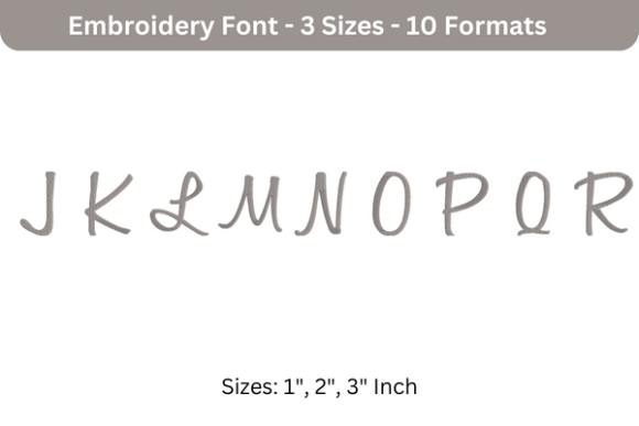 Sweet Bee Font Uppercase J to R